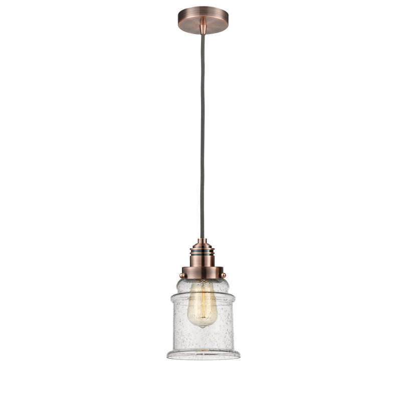 Cecil 1 - Light Single Pendant, Antique Copper/Gray