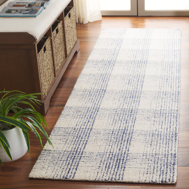 Tapis ivoire / bleu Ebony 806, Tapis de couloir 2 pi 3 po x 8 pi
