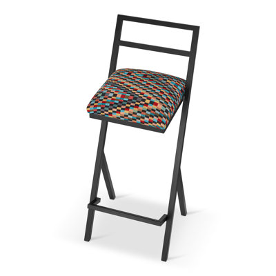 Magdaia Upholstered Counter Stool with Metal Frame
