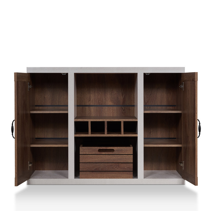 Kissena 47.25'' Sideboard, Walnut/Cement
