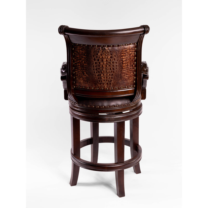 Bethany Swivel Bar & Counter Stool, Dark Walnut, Counter Stool (26” Seat Height)