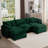 Jeffers Chenille Fabric Upholstered 4-Piece Sectional Sofa-103878067-128619559