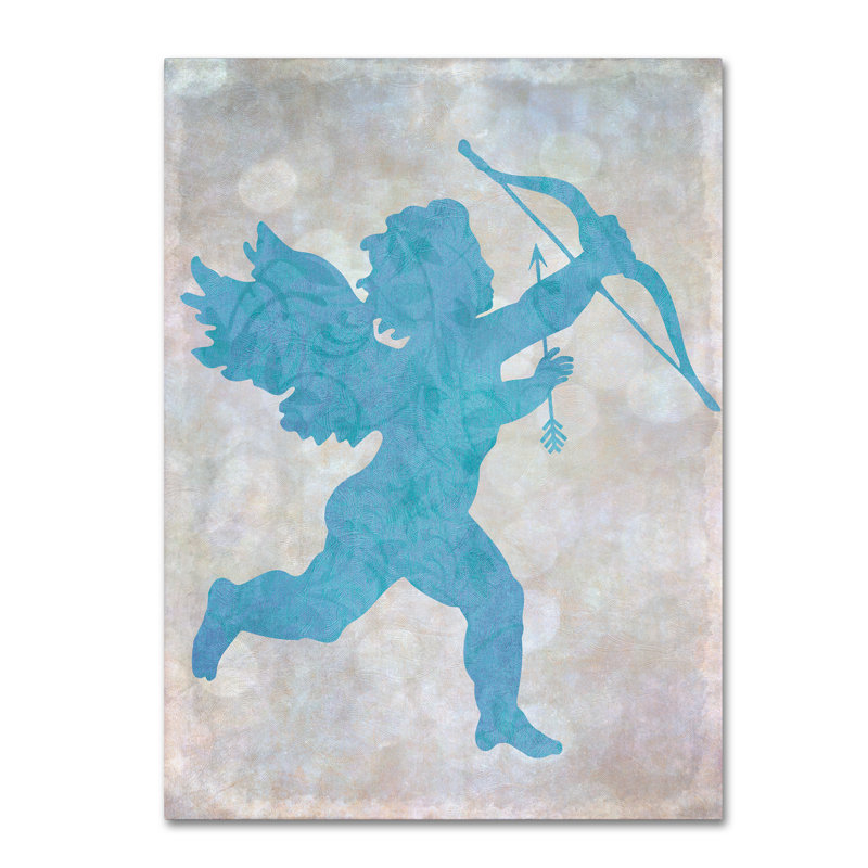 «Cupid Blue» par Cora Niele, impression sur toile, H 19 po x l 14 po
