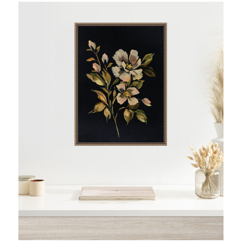 «Moody Floral 7» par Annie Quigley, reproduction d'art sur toile encadrée