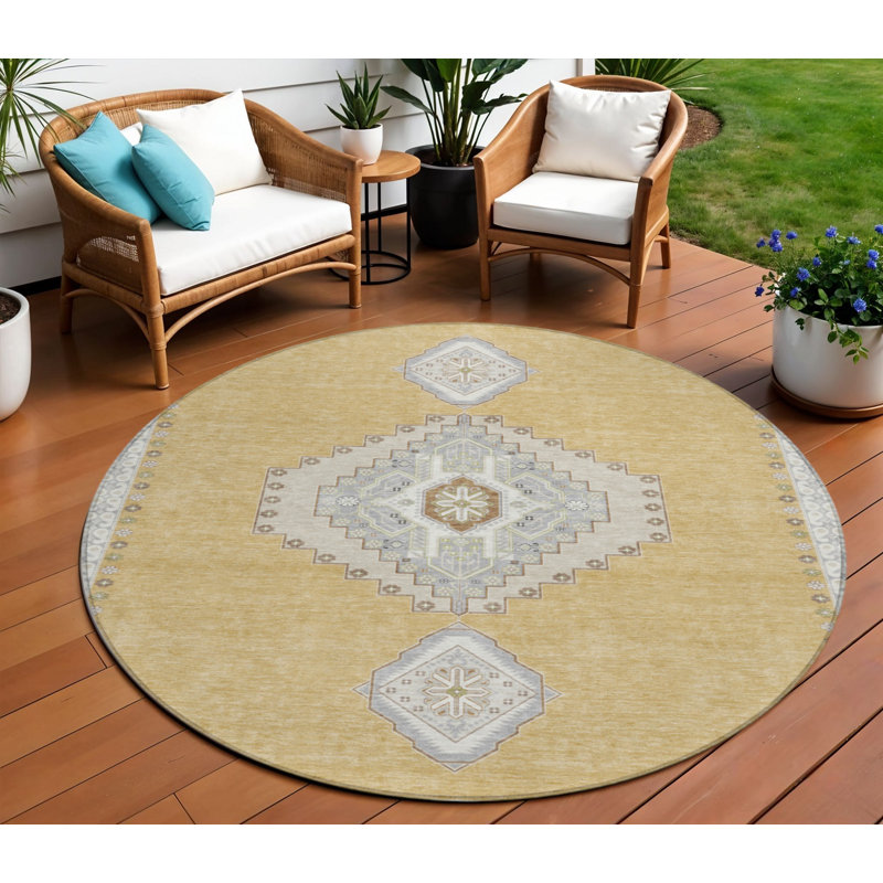 Tapis oriental rond 8 po