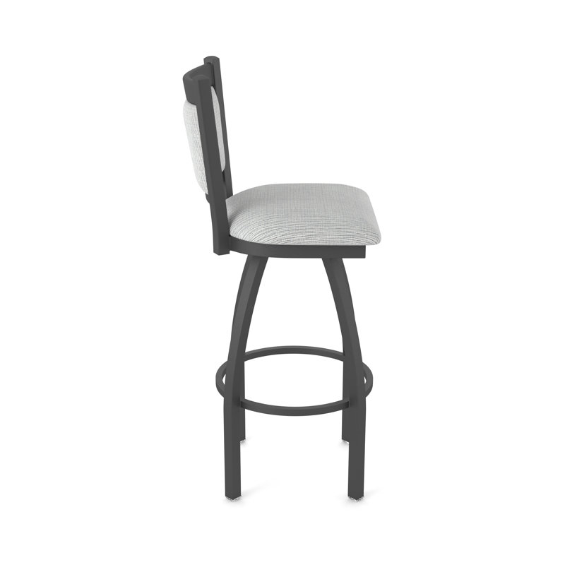 Tabouret pivotant Hadleigh, Tabouret de comptoir (siège d'une hauteur de 25 p, Tissu - alpin graphique, Étain