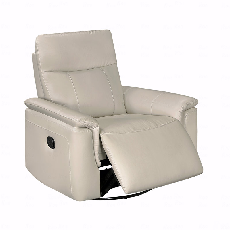 Mobilier de salon luxueux en cuir de qualité supérieure avec fonction inclinable et revêtement en taupe 1pc, Taupe