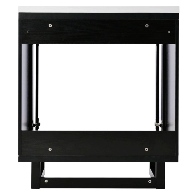 Rinah 18.1'' Single Bathroom Vanity with Top, Black