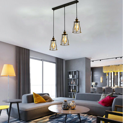 Streator 3 - Light Black Kitchen Island Pendant