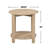 1-Shelf Round Engineered Wood Side End Table In Natural