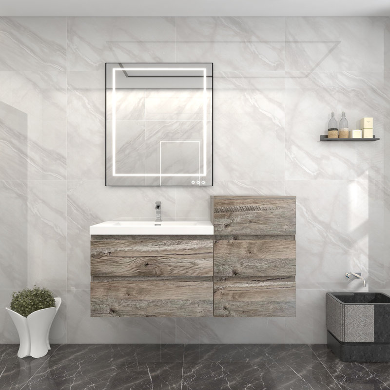 Ensemble de meuble-lavabo mural simple 43 po Moreno Bailey