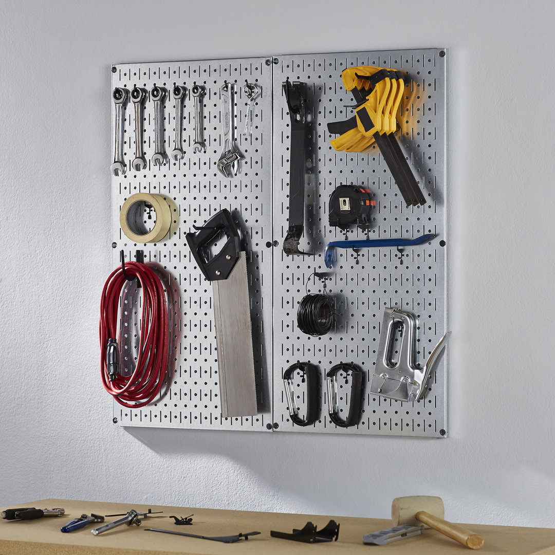 Metal Pegboard Organizer Starter Kit Wall Control