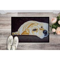Jensendistributionservices Black Labradors in the Snow Indoor or Outdoor Mat;  18 x 27 MI893026