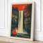 Fox at Waterfall Retro - Wrapped Canvas-1399934356-1399934353