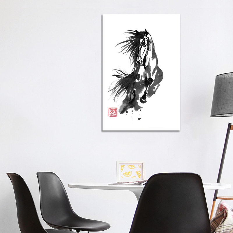 Running Horse by Péchane - Painting on Canvas, Wrapped Canvas, 101.6 cm H x 66.04 cm W x 1.91 cm D