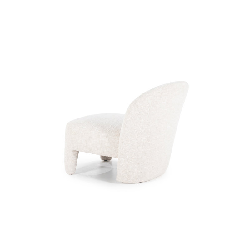 Accent Chair Side Chair, Beige Fabric