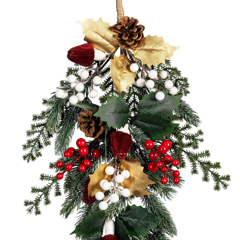 Pinecone & Berry Artificial Swag, 28"H