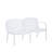 Luna Outdoor Patio PP 3PCS CHAT SET, White Frame With Green Cushion, (2Pcs Club Chairs And 1Pcs Loveseat)-1455909881