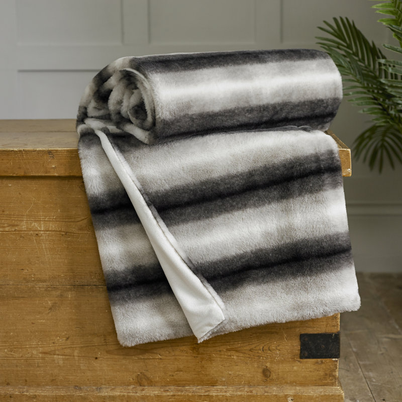 Quilted Throw Blanket, Mink