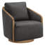 Fauteuil demi-tonneau pivotant l 32 po Nieve-1207621195