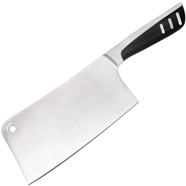 LuxDecorCollection 7'' Cleaver Butcher Knife, Red