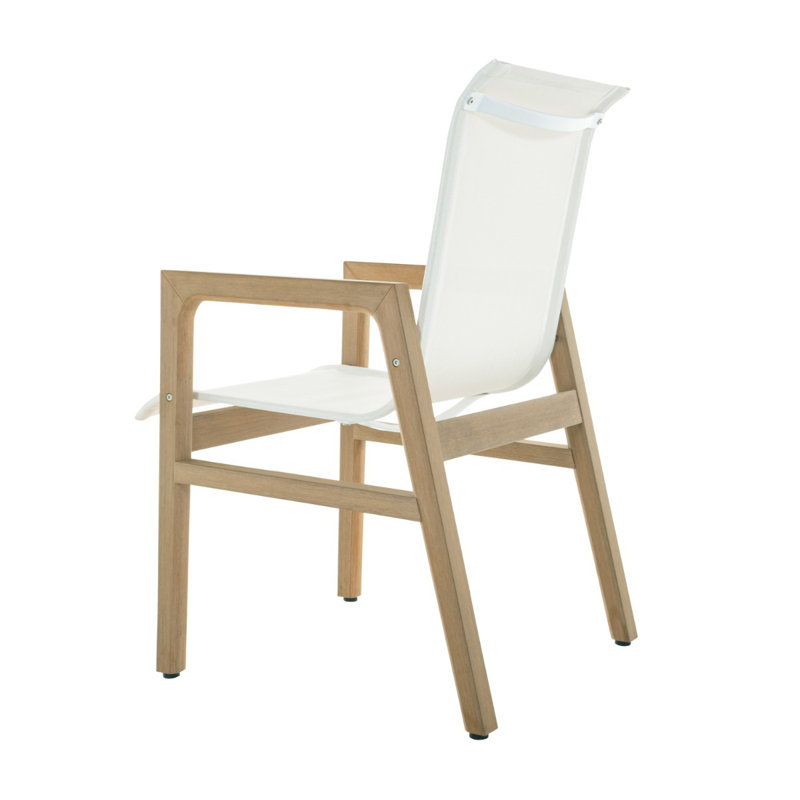Seashore N-Dura Arm Chair, Medium Wood/Gray