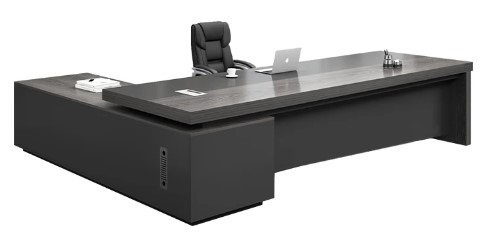 Myshayla L-Shaped Executive Desk, 75cm H x 280cm W x 90cm D