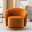 Fauteuil d'appoint plissé moderne avec base robuste et coussin rembourré épais-1152867599