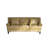 Simple Yellow Solid Wood Sofa Upholstered 82.6'' Sofa