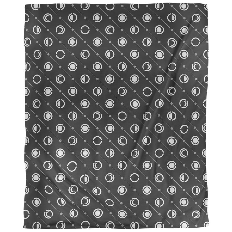 Tissu de phases lune, L 58 po x l 36 po, Sergé de coton, Noir