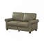 Causeuse de salon en similicuir taupe