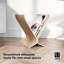 Solid Wood Free Standing Magazine Rack-789262857