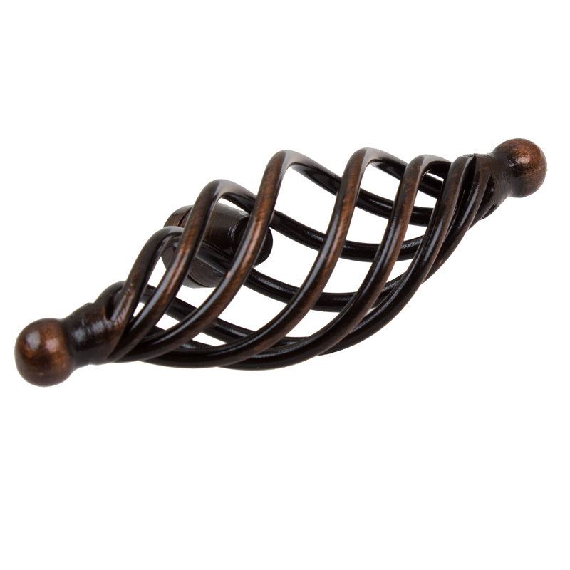 Poignée cage à oiseau, Bronze rustique, 4", 1