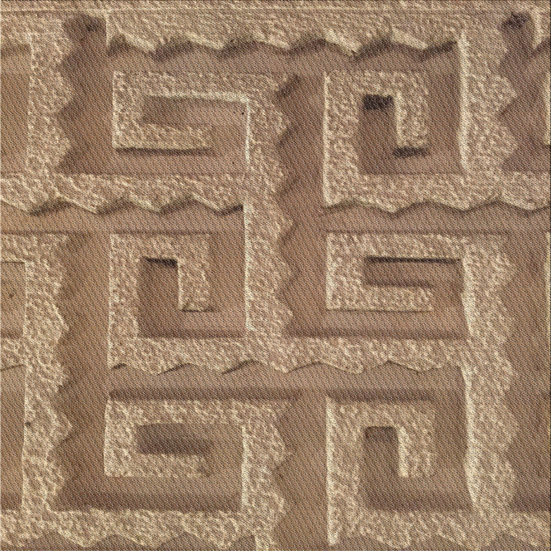 Tapis de zone olive à motifs, Carré 5 pi