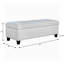Banc de rangement en mélange de lin 51 po