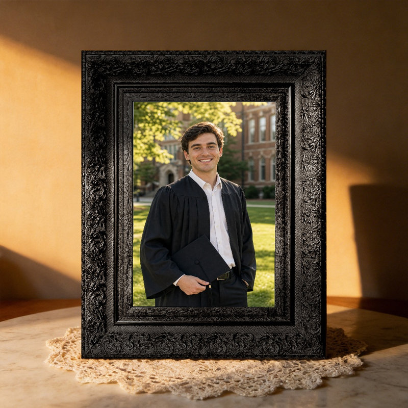 Cadre photo noir 1PC 5 "x 7" d'inspiration galerie avec forme rectangulaire classique
