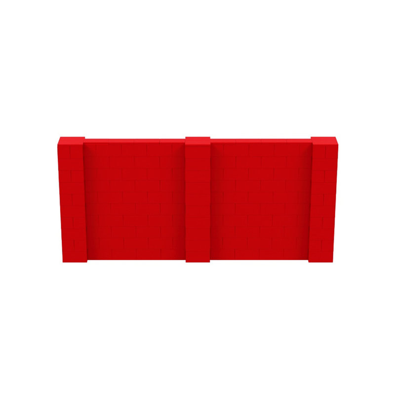 Ensemble mural de blocs géants 7 'T, H 60 po x L 132 po, Rouge