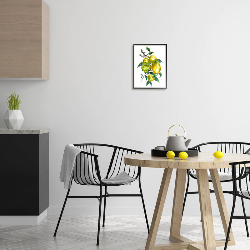 Citron, agrume, art giclée par Sebastian Grafmann, Giclée encadrée noir minuit, H 14 po x l 11 po x P 1,5 po