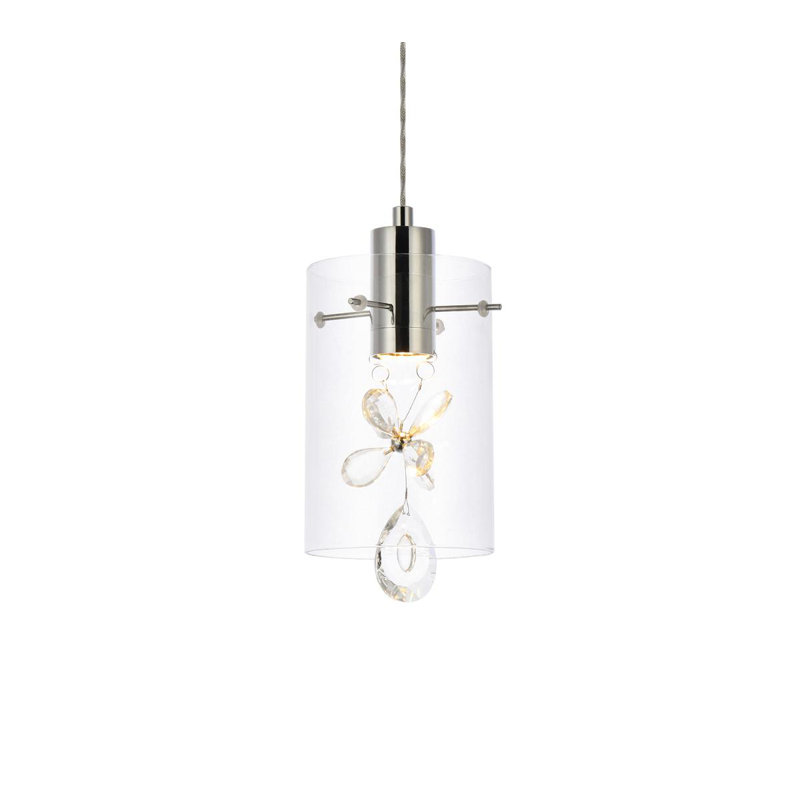 Denning 1 - Light LED Single Pendant, Chrome
