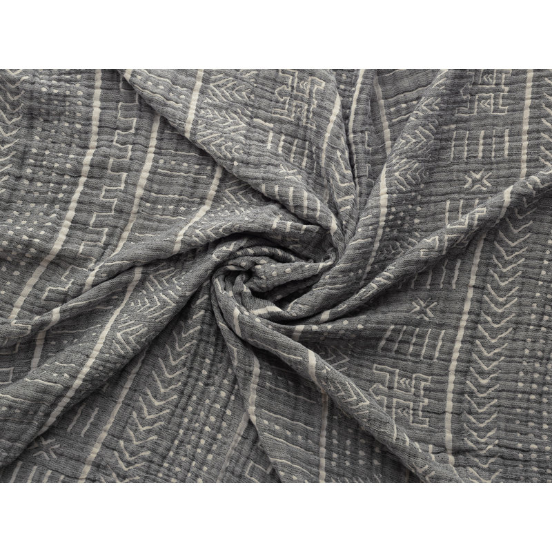 Jeté 100% coton, Anthracite