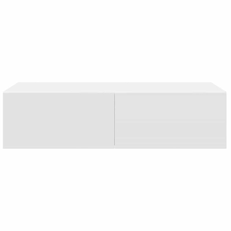 112-9 Wall Mounted Shelf, White, 17cm H x 80cm W x 33cm D
