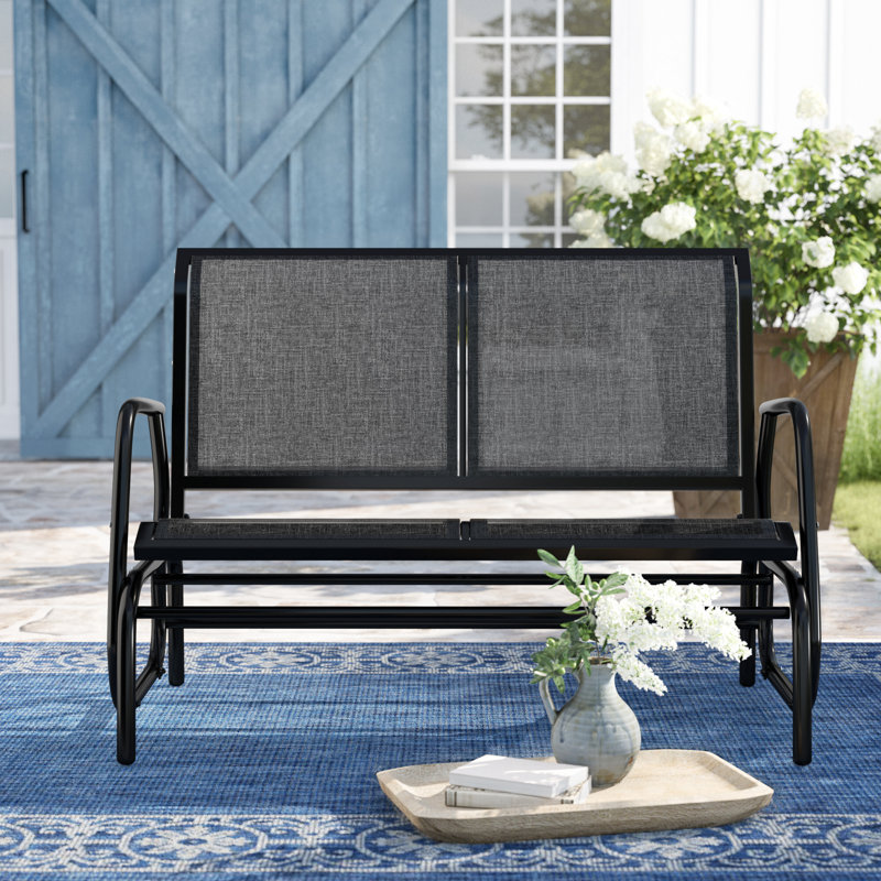 Etherton Powder Coated Steel Outdoor Bench