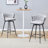 Set Of 2 Swivel Bar Stools With Breathable Linen Cushions - Light  Seat &  Iron Frame Only Chairs, Not Including Tables-300437262