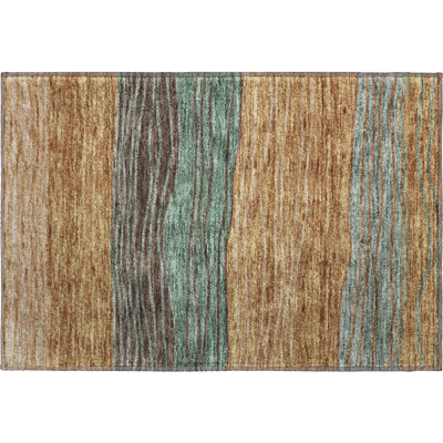 Premium Machine Washable Tweedy Terracotta Rug