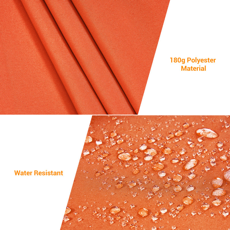 Parasol de marché d'extérieur DEL 7,5 pi avec bouton-poussoir inclinable Davinna, Orange