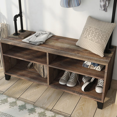  Arbre d'entrée de 47,24 po de largeur avec banc et rangement pour chaussures