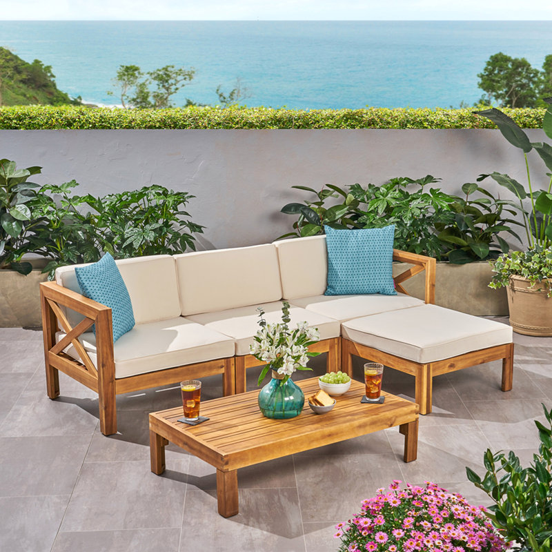 Ensemble de canapé en alcôve Lhape, beige, Beige