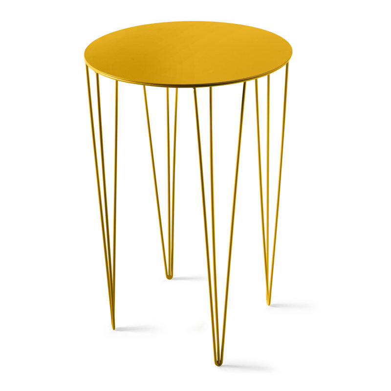 Tannum End Table, 40 cm D x 60 cm H, Yellow
