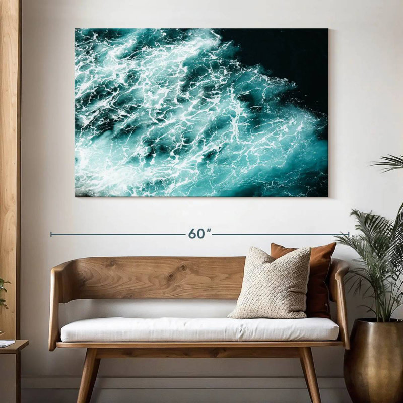 Gillard Turquoise Ocean Wave, 34" H x 51" W