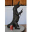 Statue d'alligator s'amusant en bronze - fontaine - Taille: L 15 po x l 15 po x H 31 po.